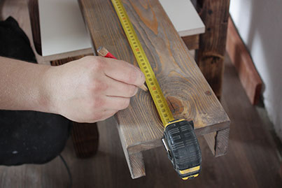 3. Отмеряем нужный размер балки